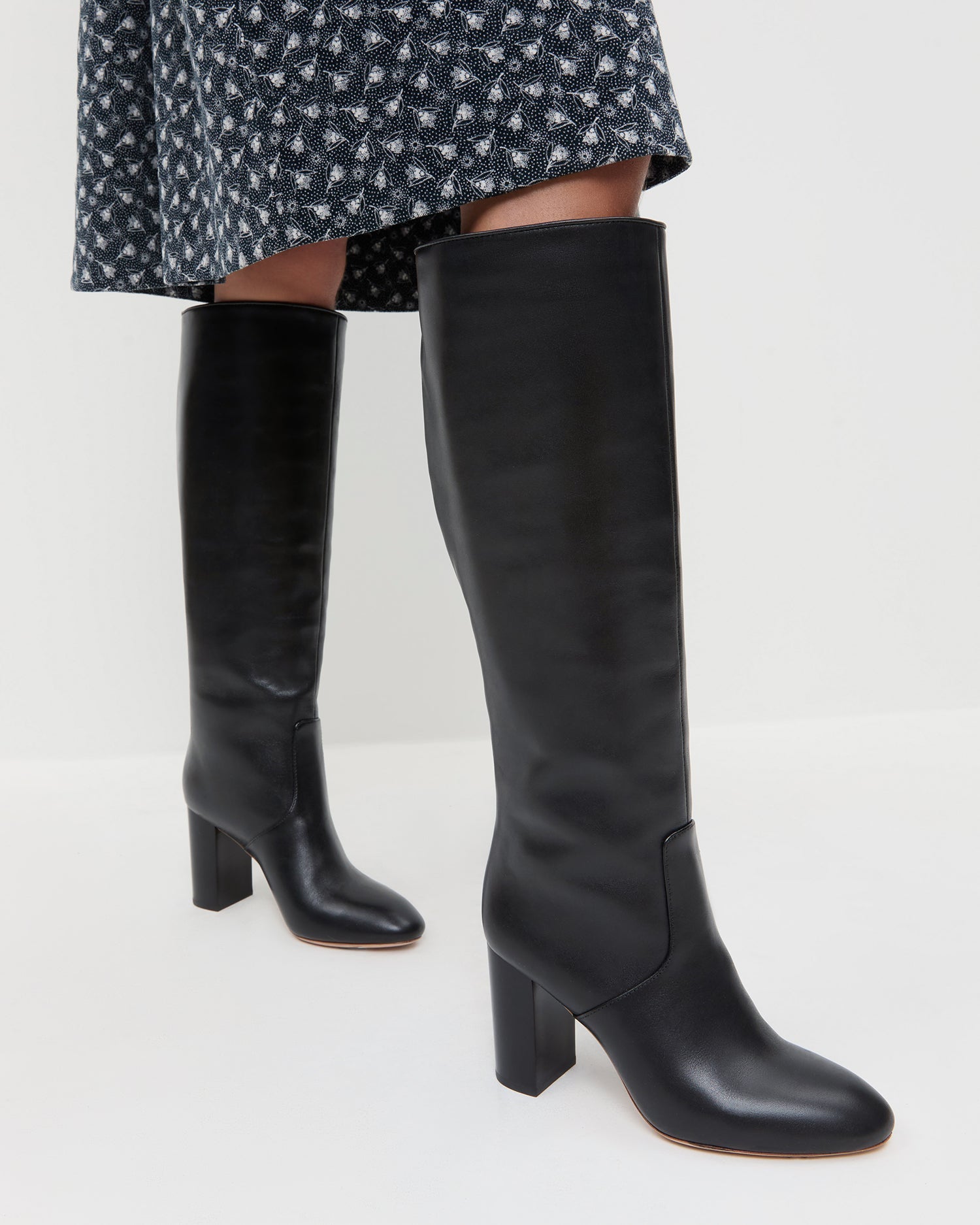Goldy Black Wide-Calf Boot | Loeffler Randall Women