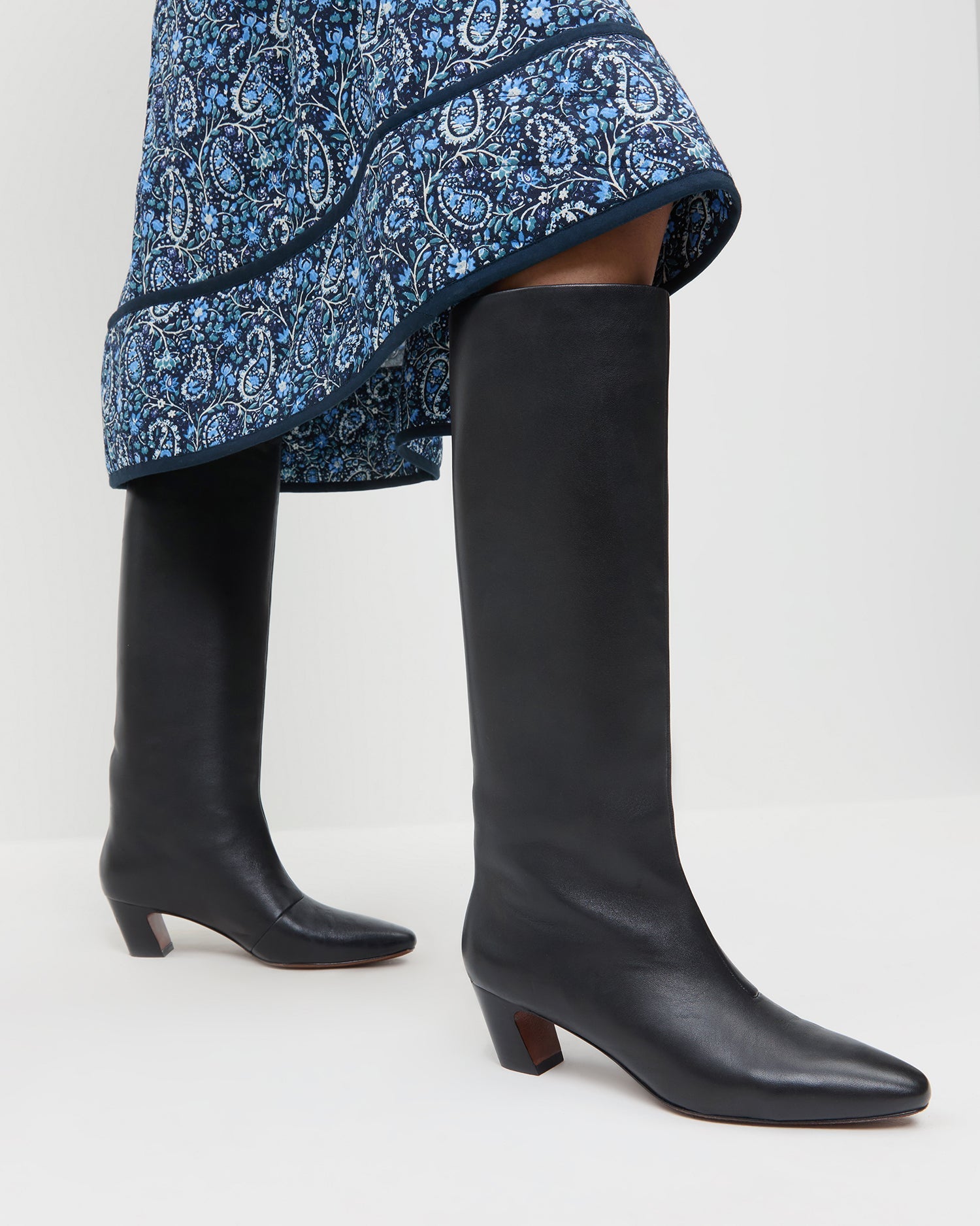 Marley Black Leather Tall Boot | Loeffler Randall Women
