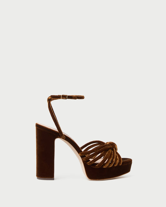 Rivka Brown Velvet Platform Sandal | Loeffler Randall Women